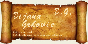 Dijana Grković vizit kartica